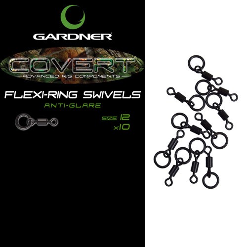 GARDNER COVERT FLEXI-RING SWIVELS SIZE 8 ANTI GLARE